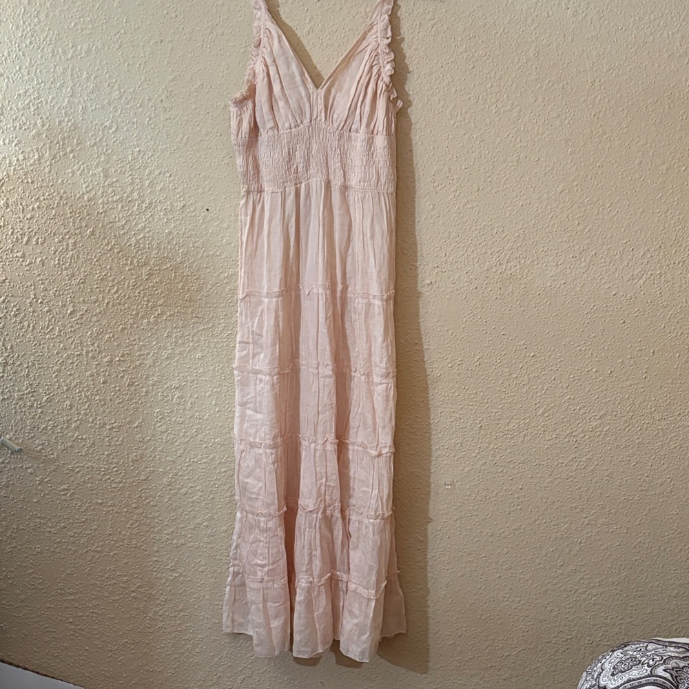 Elegant Peach Maxi Dress